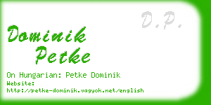 dominik petke business card